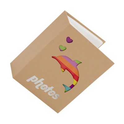 UPKOCH Cute Dolphin Decorative Photo Album Page Keepsake Album Simple Design for Recording Precious Moments for Boys and Girls for Showers