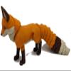 3D Printed Fox - Made to Order Articulated Multicolor Fidget Figure, Giant (Light Orange) view 1