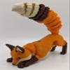 3D Printed Fox - Made to Order Articulated Multicolor Fidget Figure, Giant (Light Orange) view 2