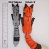3D Printed Fox - Made to Order Articulated Multicolor Fidget Figure, Giant (Light Orange) view 3