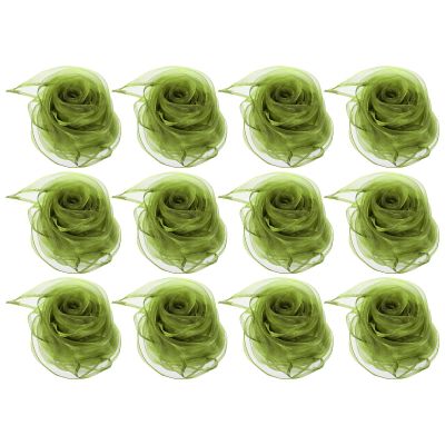 PATIKIL Dance Scarves, 12 Pcs Square Juggling Scarves 24 by 24 Inches for Play Magic Music Activity Juggling Dressing, Olive Color