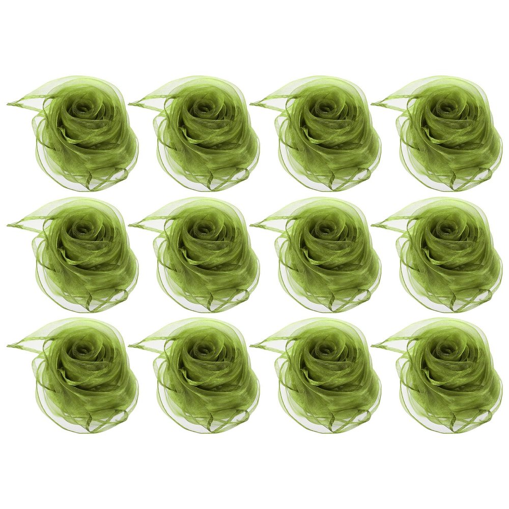 PATIKIL Dance Scarves, 12 Pcs Square Juggling Scarves 24 by 24 Inches for Play Magic Music Activity Juggling Dressing, Olive Color
