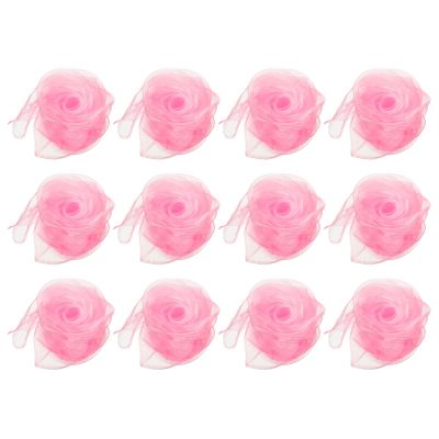 PATIKIL Dance Scarves, 12 Pcs Square Juggling Scarves 24 by 24 Inches for Play Magic Music Activity Juggling Dressing, Pink