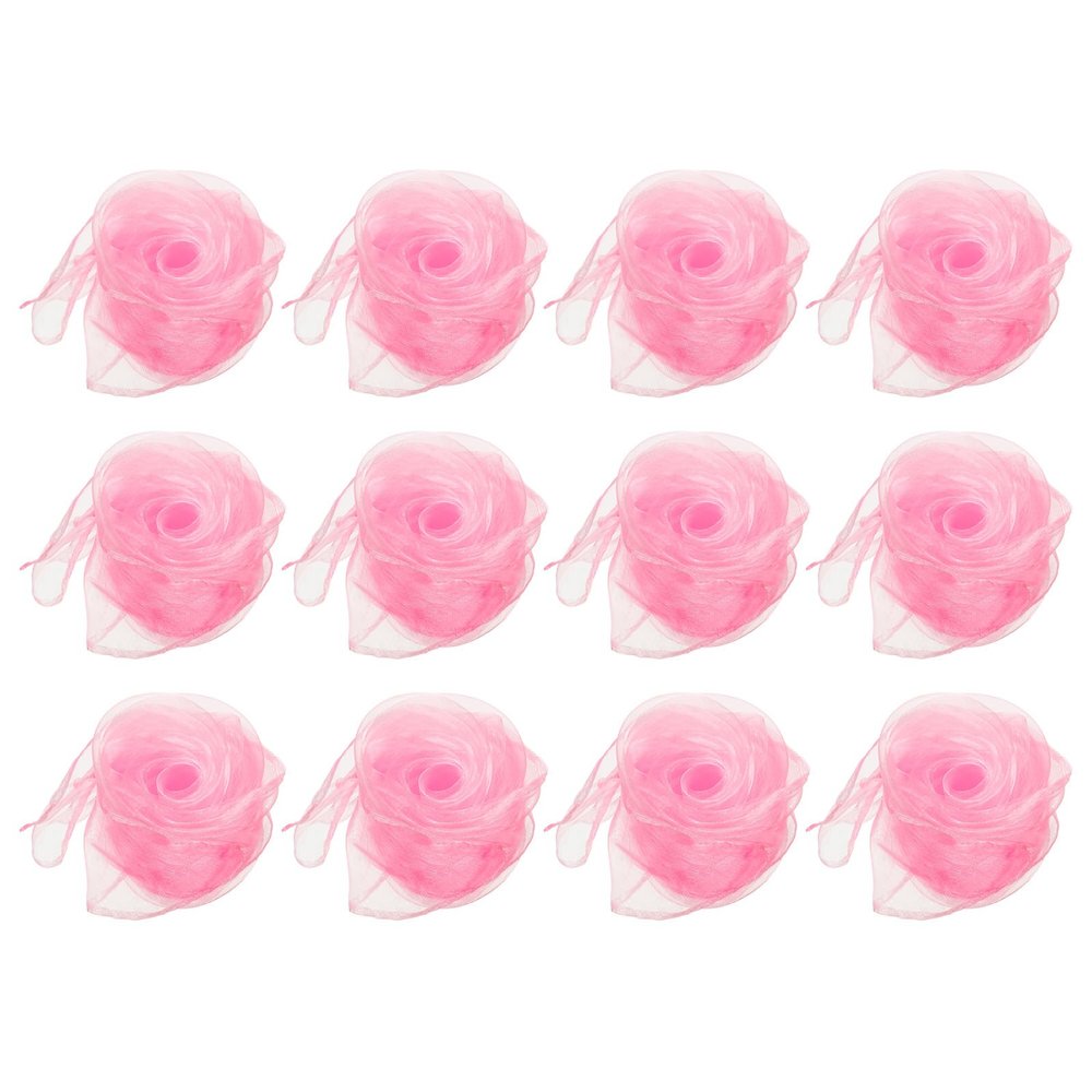 PATIKIL Dance Scarves, 12 Pcs Square Juggling Scarves 24 by 24 Inches for Play Magic Music Activity Juggling Dressing, Pink