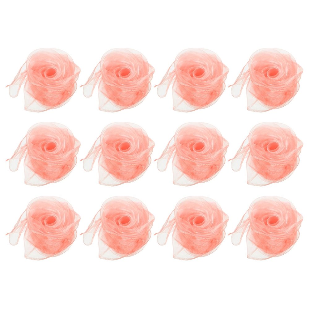 PATIKIL Dance Scarves, 12 Pcs Square Juggling Scarves 24 by 24 Inches for Play Magic Music Activity Juggling Dressing, Peach