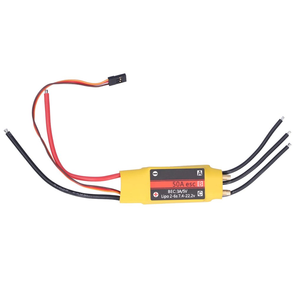 50A RC Brushless Motor Electric Speed Controller ESC,50A Bidirectional Brushless ESC,50A 2Way Brushless ESC Electronic Speed Controller Accessory for RC Boat Model
