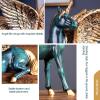 Pegasus Horse Statue Unicorn Table Sculpture, Wing Divine Standing Figures Greek Flying Animal Figurines Home Dcor, Desktop Art Figure Decorations for Living Room Party (Green-Standing) view 4