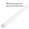 Metal Realistic Antenna Accessories 22.2CM Big&Small Hole 2pcs for Henglong 1/16 RC Tank 3889 German Leopard 2A6 view 2