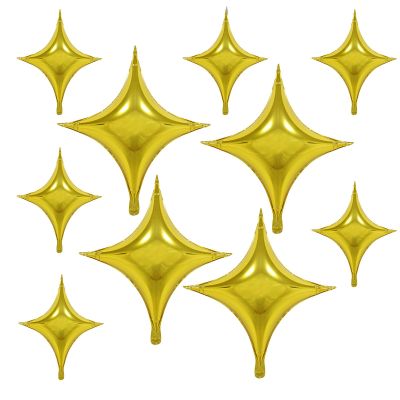 10 Pcs Gold Star Balloon 26 inch Gold Balloons 10 inch mini Star Ballooon for New Years Decorations 2025 Wedding Birthday Party Decorations Supplies