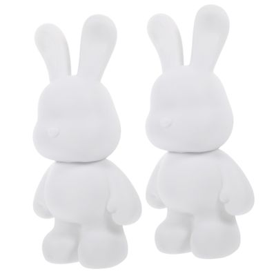 Abaodam Cute Unfinished Bunny Piggy Bank Decorate Your Own Coin Bank Present for Boys and Girls