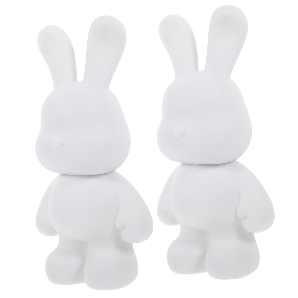 Abaodam Cute Unfinished Bunny Piggy Bank Decorate Your Own Coin Bank Present for Boys and Girls
