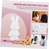 Abaodam Cute Unfinished Bunny Piggy Bank Decorate Your Own Coin Bank Present for Boys and Girls view 2