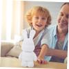 Abaodam Cute Unfinished Bunny Piggy Bank Decorate Your Own Coin Bank Present for Boys and Girls view 3