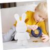 Abaodam Cute Unfinished Bunny Piggy Bank Decorate Your Own Coin Bank Present for Boys and Girls view 4