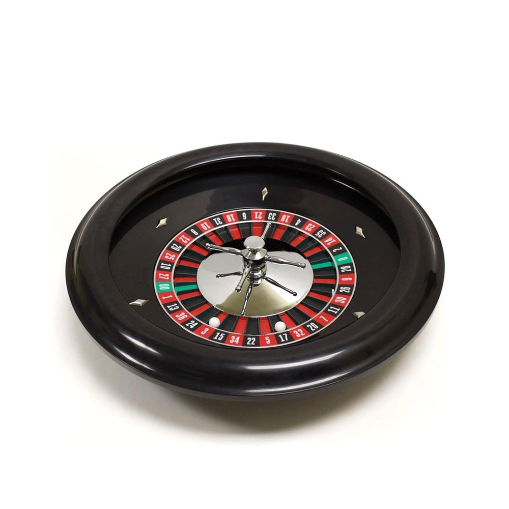 GeRRiT Roulette Sets 1pc Russian Double Zero Roulette Premium Bakelite Roulette Wheel Perfect for Family Game Night Party Games, 18in