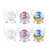 Apac Assorted Designs 3rd Birthday Badge (Pack of 6), One Size, See description view 1