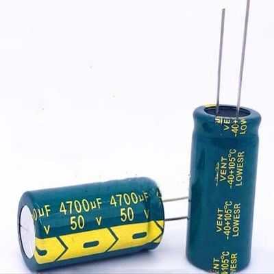 VUBBJCRS Electronic Accessories 100pcs-20pcs 4700uF 50V 18 * 35mm Electrolytic Capacitor 50v 4700uf Electrolytic Capacitors 105 Centigrade (Size : 100pcs)