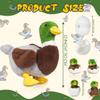 7 in 1 Mallard Duck Stuffed Animals Duck Plush Toys, 12" Zipper Mommy Stuffed Duck with 4 Baby Ducks Ducklings Eggs Duck Plushies Pillow for Kids Birthday Valentines Surprise Gifts Farm Party Decors view 2