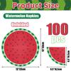 100Pcs Watermelon Napkins, Disposable Watermelon Slices Napkins, Picnic Napkins for Kids Baby Shower Summer Tropical Fruit Watermelon Party Supplies, 13 x 13 Inches view 2