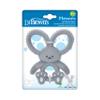 Dr. Brown's Flexees Gray & Blue Bunny 100% Silicone Baby Teethers, BPA Free, for 3 Months+ Babies view 3