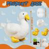 7 in 1 Duck Stuffed Animal Plush Set 12" Mommy White Stuffed Duck Plush with 4 Baby Ducks Ducklings and Eggs, Soft Duck Plushie Pillow Toys for Kids Toddler Birthday Valentines Plush Gifts Farm Party view 3