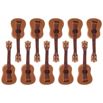 Luxshiny Miniature Guitar Model 1.37X0.51X0.19In Resin Dollhouse Musical Instrument Decoration for Mini House Crafts Photo Props