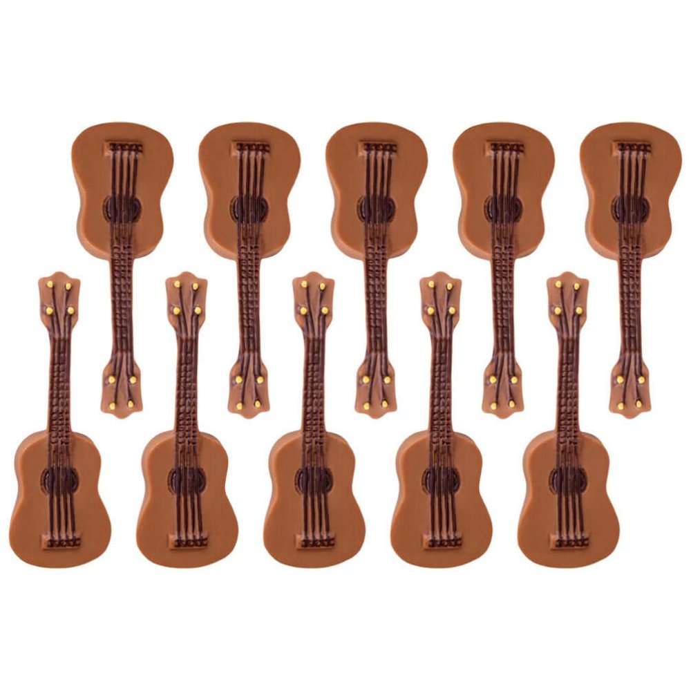 Luxshiny Miniature Guitar Model 1.37X0.51X0.19In Resin Dollhouse Musical Instrument Decoration for Mini House Crafts Photo Props