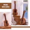 Luxshiny Miniature Guitar Model 1.37X0.51X0.19In Resin Dollhouse Musical Instrument Decoration for Mini House Crafts Photo Props view 3