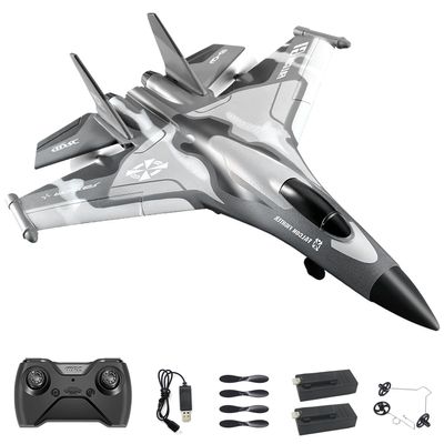 QuirkyGlee Rc Plane F-22, Stealth Raptor Remote Control Airplane 3 Channel Stunt Fighter with 3 Modes Xpilot Stabilization System Easy Fly for Beginners, Aircraft Toy Gift for Adults