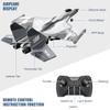 QuirkyGlee Rc Plane F-22, Stealth Raptor Remote Control Airplane 3 Channel Stunt Fighter with 3 Modes Xpilot Stabilization System Easy Fly for Beginners, Aircraft Toy Gift for Adults view 3