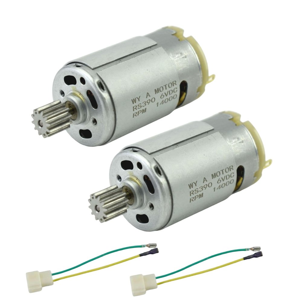 CHANCS RS390 2PCS Electric Motor DC 6V 14000RPM 12 Gear Teeth for Toy Car Accessory with Replace RS-380
