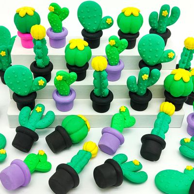 30 pcs Plant Erasers for Kids Classroom PrizesPuzzle Eraser 3D Take Apart Cactus Pencil Erasers for Kids Classroom Prizes, Class Treasure Box,Game Rewards,Party Favors