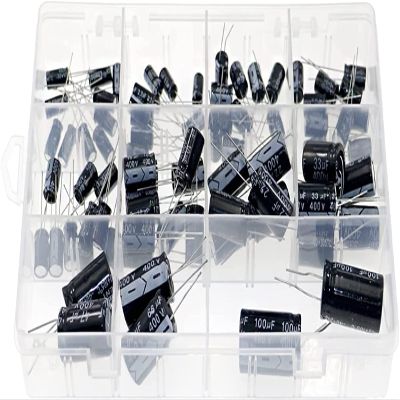 Electronic Accessories Capacitor kit 78pcs 11 Values 1uF -100uF 400V High Voltage Aluminum Electrolytic Capacitor Assortment Box Kit capacitors