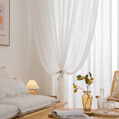 Modern Blackout Curtains Window for Living Room Thick Curtains for Bedroom High Shading Drapes Home Decor Black Curtains-White Tulle,Custom Made,4.Pencil Pleat
