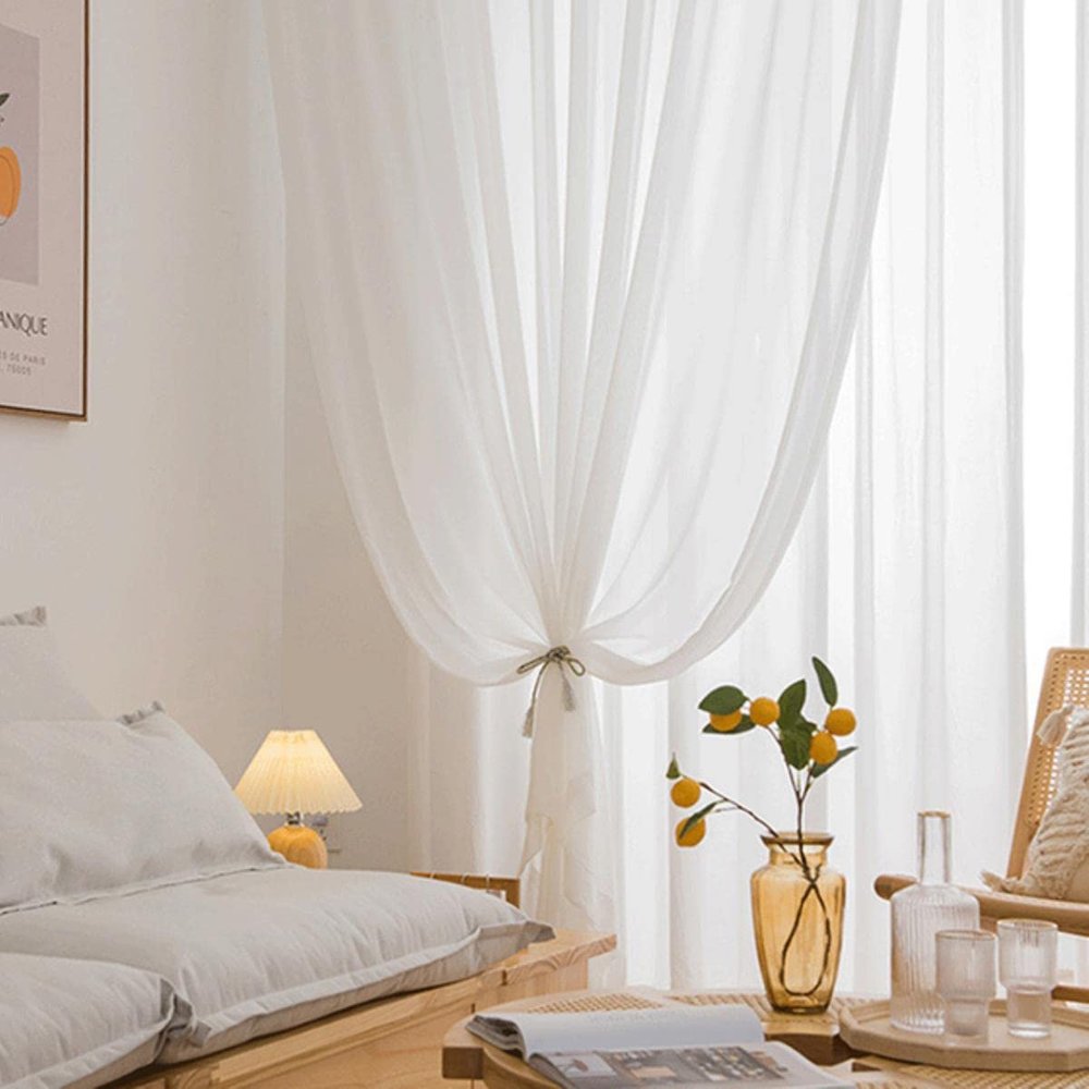 Modern Blackout Curtains Window for Living Room Thick Curtains for Bedroom High Shading Drapes Home Decor Black Curtains-White Tulle,Custom Made,4.Pencil Pleat
