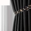 Modern Blackout Curtains Window for Living Room Thick Curtains for Bedroom High Shading Drapes Home Decor Black Curtains-White Tulle,Custom Made,4.Pencil Pleat view 3