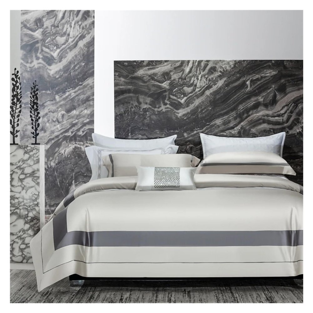 ADovz 1400TC Pima Cotton Bedding Sets Duvet Cover Bedsheet Pillowcase 4pcs,Bed Sheets, FH-762