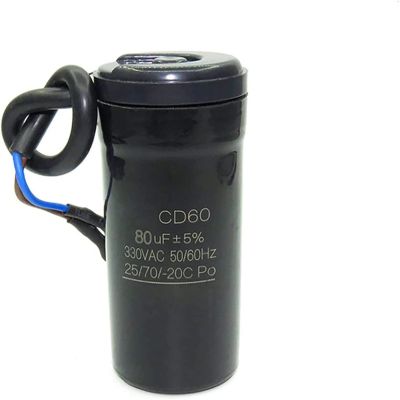 Electronic Accessories Capacitor kit 330V AC Refrigerator Electronic Starter Start Capacitor 47UF 64UF 75UF 80UF 88-108UF 50HZ 60Hz Refrigerator Compressor Start Capacitor capacitors (Color : 80uf)