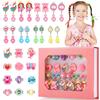 Jewelry Girl Toys for Ages 3-8, Adjustable 28 Lovely Rings for Kids, Clip On Earrings in Gift Box, 3 4 5 6 7 8 Year Old Girls Christmas Birthday Gifts, Toddler Toy for Princess Dress Up, Party Favor view 1