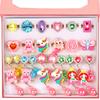 Jewelry Girl Toys for Ages 3-8, Adjustable 28 Lovely Rings for Kids, Clip On Earrings in Gift Box, 3 4 5 6 7 8 Year Old Girls Christmas Birthday Gifts, Toddler Toy for Princess Dress Up, Party Favor view 2