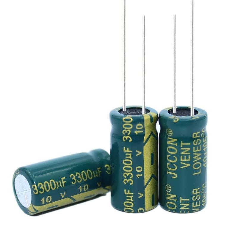 VUBBJCRS Electronic Accessories 500PCS-100PCS 10V3300UF Aluminum Electrolytic Capacitor 3300UF 10V 10 * 20mm (Size : 100PCS)