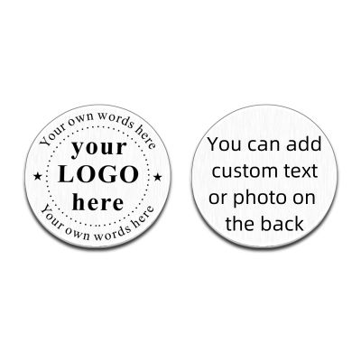 Custom Coin Logo&Text Coworker Appreciation Gift Bulk Pocket Coin Token for Men Women Personalized Anniversary Thank You Gifts Challenge Coin for Him Her