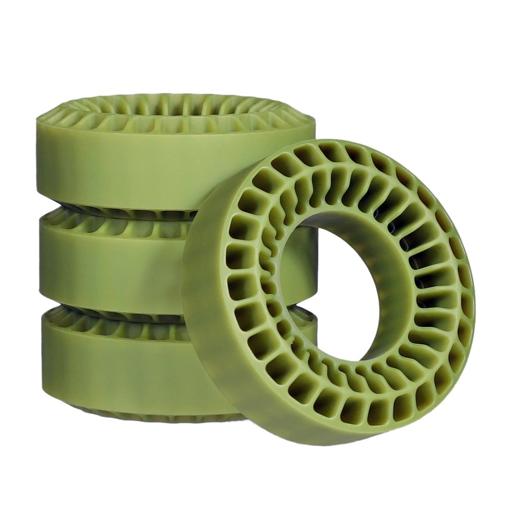 Silicone Rubber Tires Foam Inserts for 1/18 1/24 RC Crawler Fit for 1.0 inch 59-62mm*24mm Wheel Tires (4pcs Green)