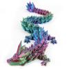 EXQDYNM 3D Printed Dragon Egg Toy 12" Crystal Articulated Dragon with Eyes Decor Collectible view 2