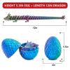 EXQDYNM 3D Printed Dragon Egg Toy 12" Crystal Articulated Dragon with Eyes Decor Collectible view 4