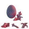 EXQDYNM 3D Printed Dragon Egg Toy 12" Crystal Articulated Dragon with Eyes Decor Collectible view 3