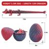 EXQDYNM 3D Printed Dragon Egg Toy 12" Crystal Articulated Dragon with Eyes Decor Collectible view 4