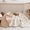 BuLuTu Washed Cotton Toddler Girls Boys Quilt Soft Breathable Baby Summer Quilt Blanket Cute Little BearPattern Toddler Bed Blanket, Lightweight, Machine Washable, 59x47 Inches, No Pillow view 2