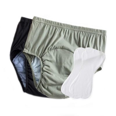 YFJBDKS Unisex Waterproof Incontinence Adult Diaper,No Snaps, with Cotton Diaper pad, Breathable Cotton Diapers are Not Wet and Leak Proof,Reusable Diaper Pants,2 Pieces,4XL