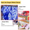 Oracra Dragon Poi Flowy Dragon Body Ribbon Streamer Set, Outdoor Lawn Wulong Dancer, Real-Like Dragon Props for Beach, Square Play, Juggling Shaking Poi Set (Size : 6 m/19.6ft Long) view 3